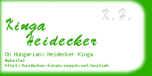 kinga heidecker business card